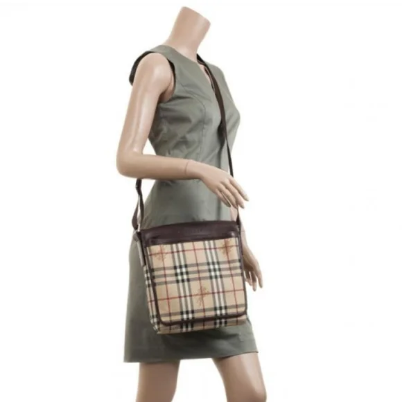 Burberry Haymarket Check Flap Crossbody Bag - Picture 6 of 14